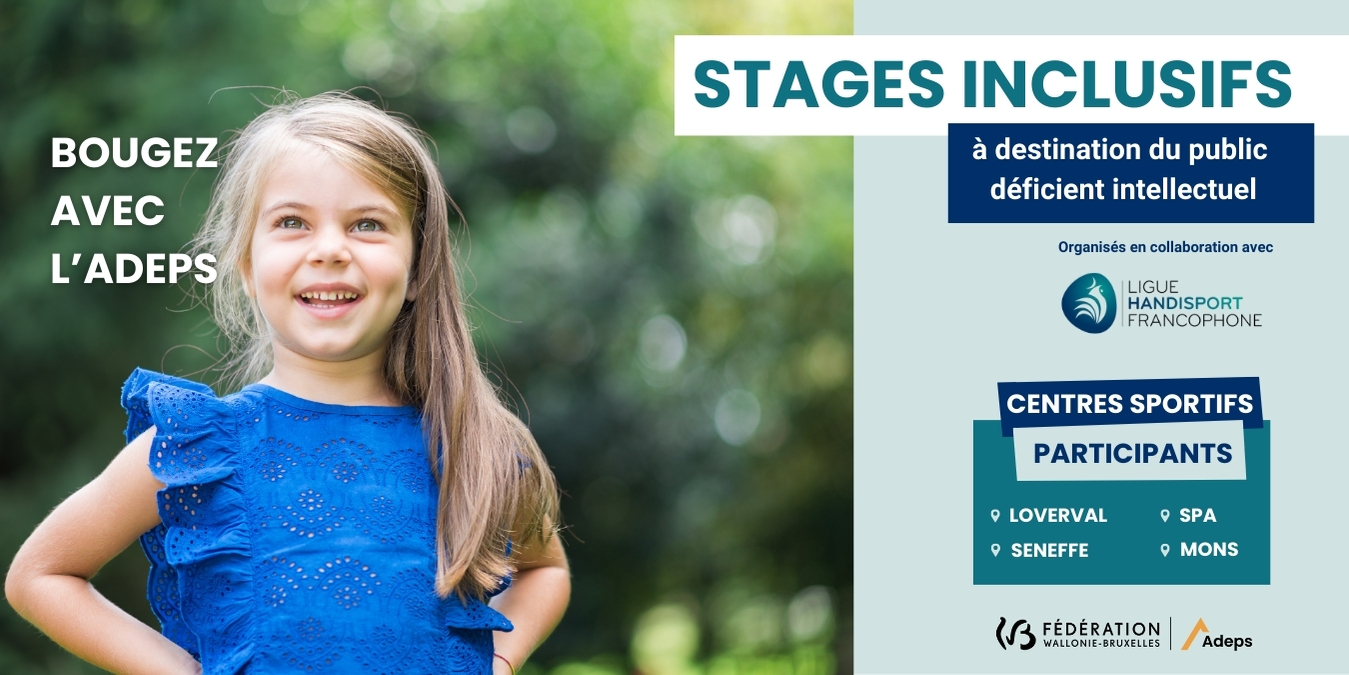 Stages inclusifs organisés par le centre Adeps de Loverval