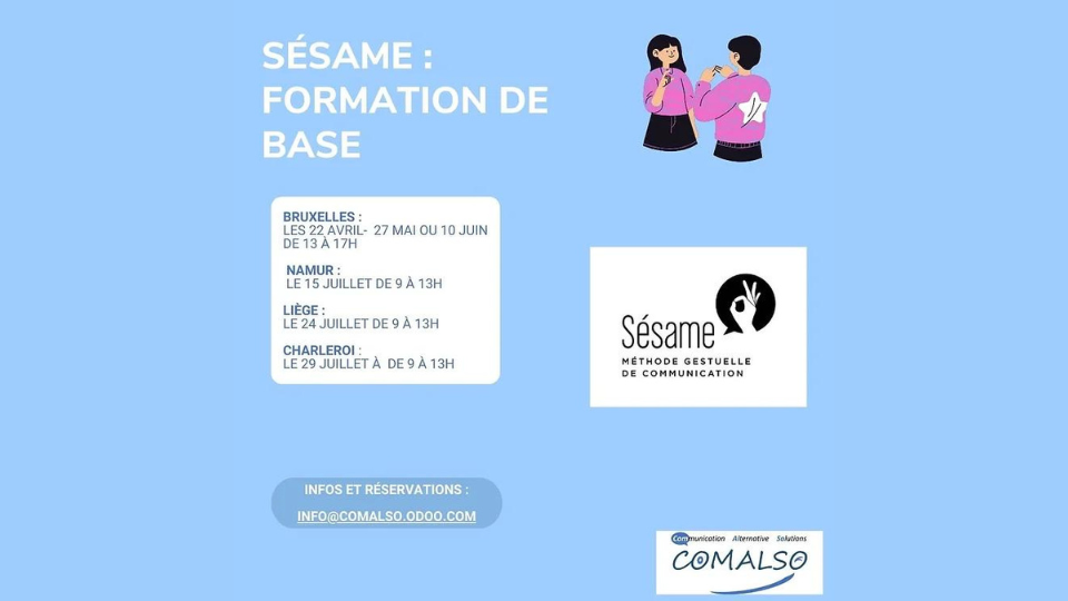 Formation de base en méthode  gestuelle  de communication SESAME avec personnes porteuses d'handicap mental