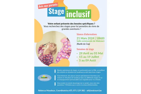 Stage inclusif pour les enfants présentant des besoins spécifiques