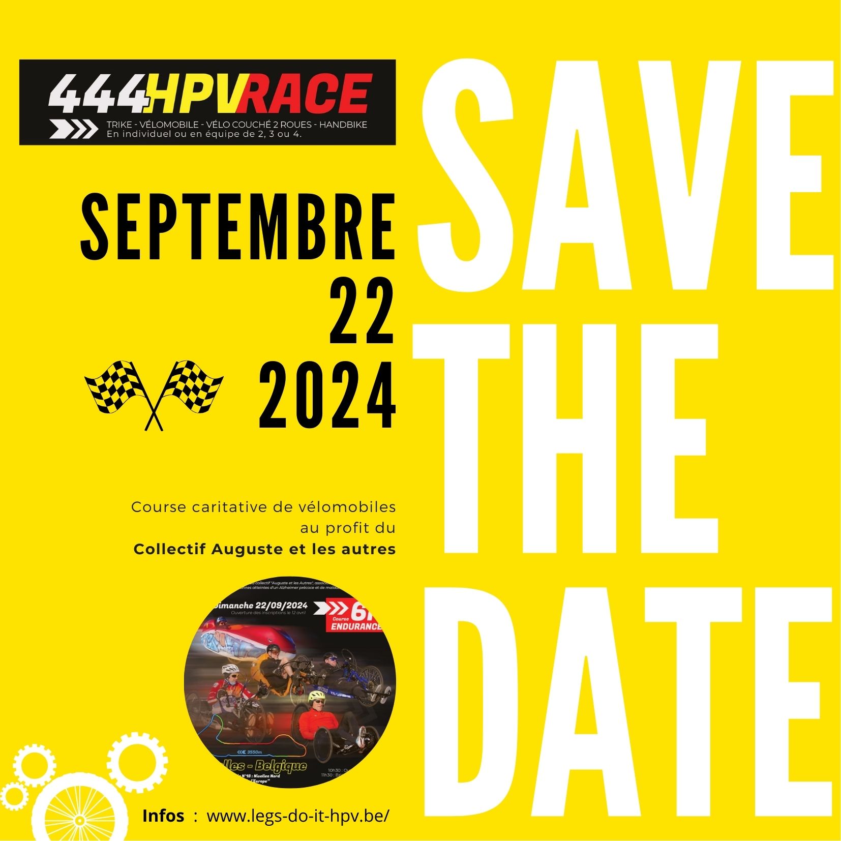 SAVE THE DATE - COURSE CARITATIVE - 444HPVRACE