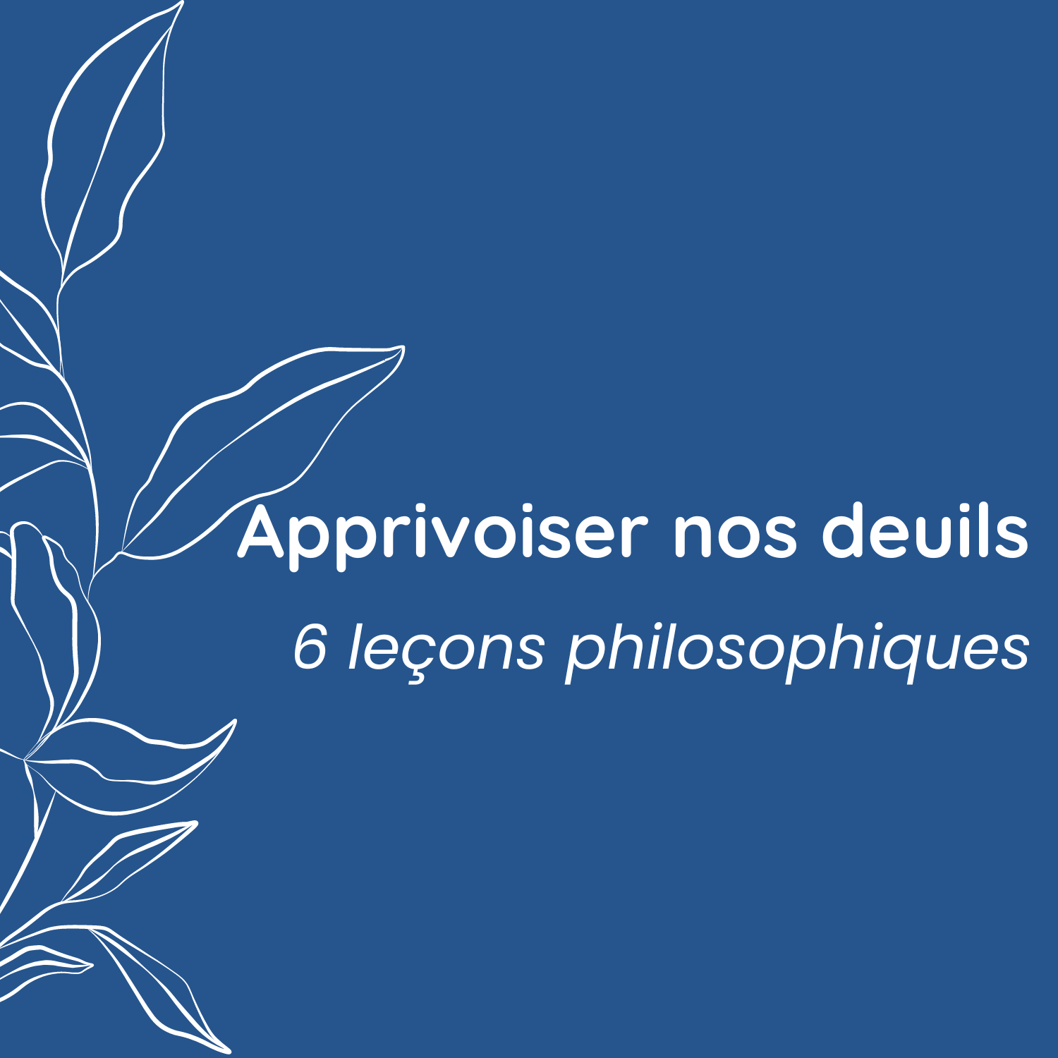 Apprivoiser nos deuils . 6 soirées conférences