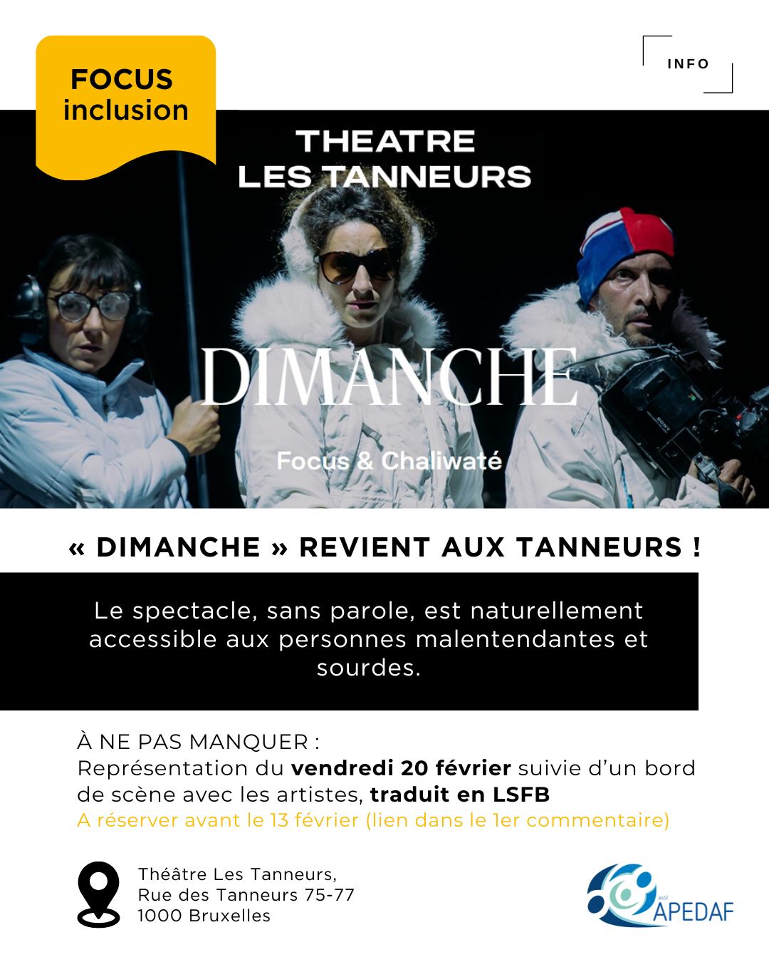 « Dimanche » revient aux Tanneurs !