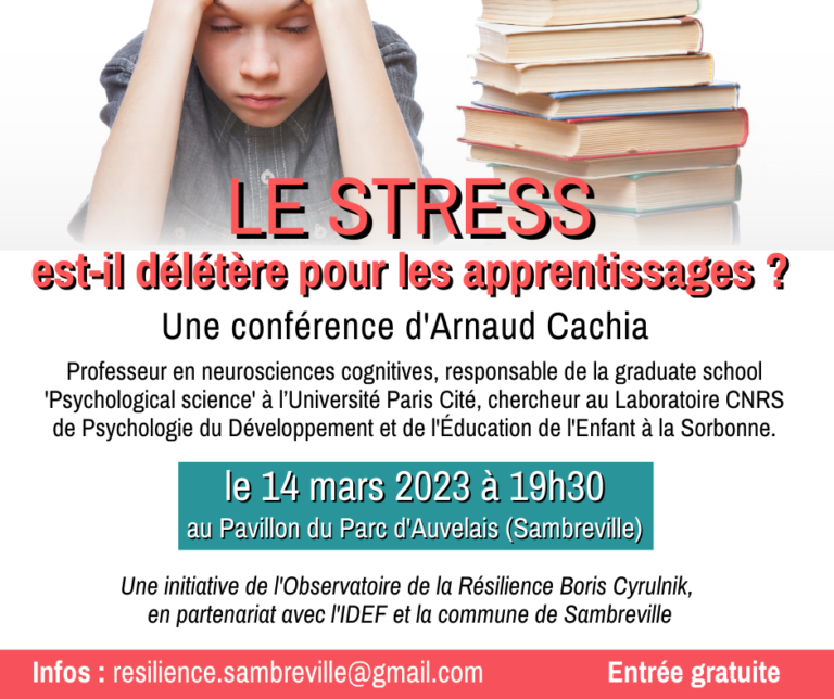 Conférence : Le stress est-il délétère pour les apprentissages ?