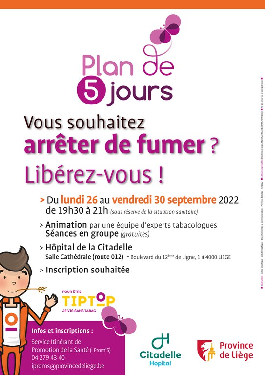 Plan 5 jours pour arrêter de fumer