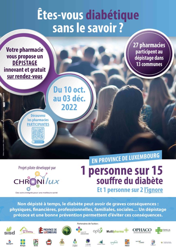 Campagne de dépistage en Province du Luxembourg : Etes - vous diabétique sans le savoir?