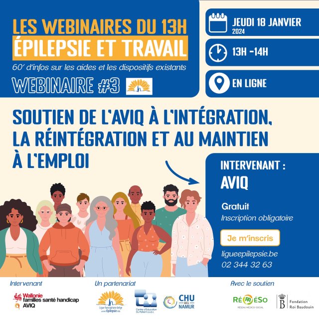 Webinaire " epilepsie et travail" avec l'AVIQ